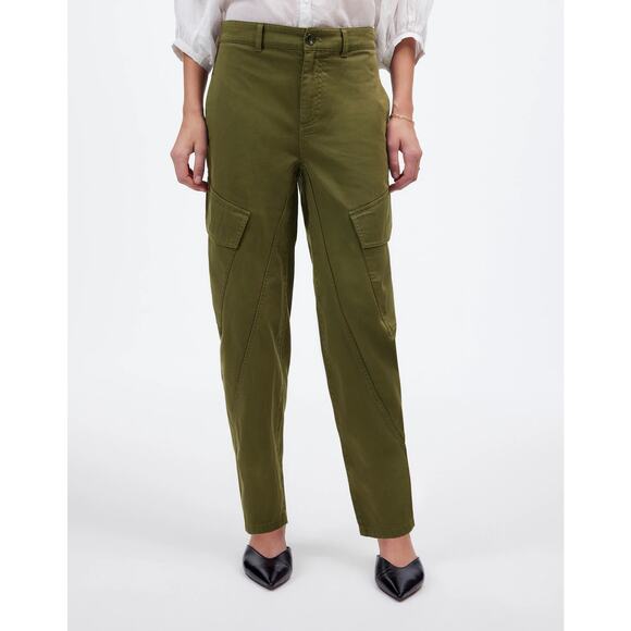 NWT Madewell The Petite Barrel-Leg Utility Pant in Garment-Dyed Twill Size 6P